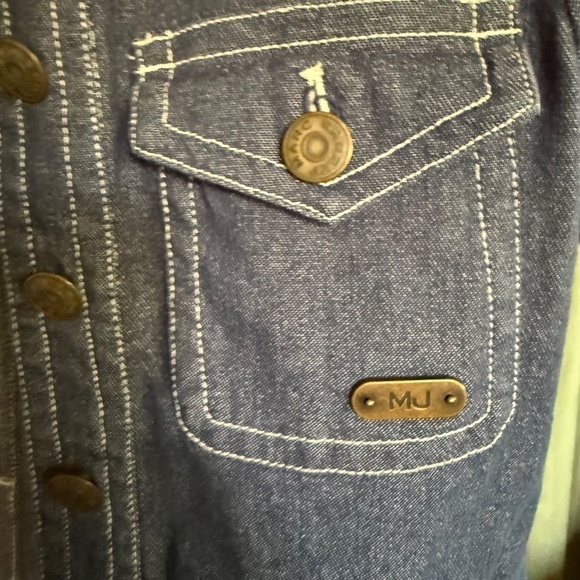 Marc By Marc Jacobs Denim Jean Button Dress with Belt Size 0 - Picture 6 of 11